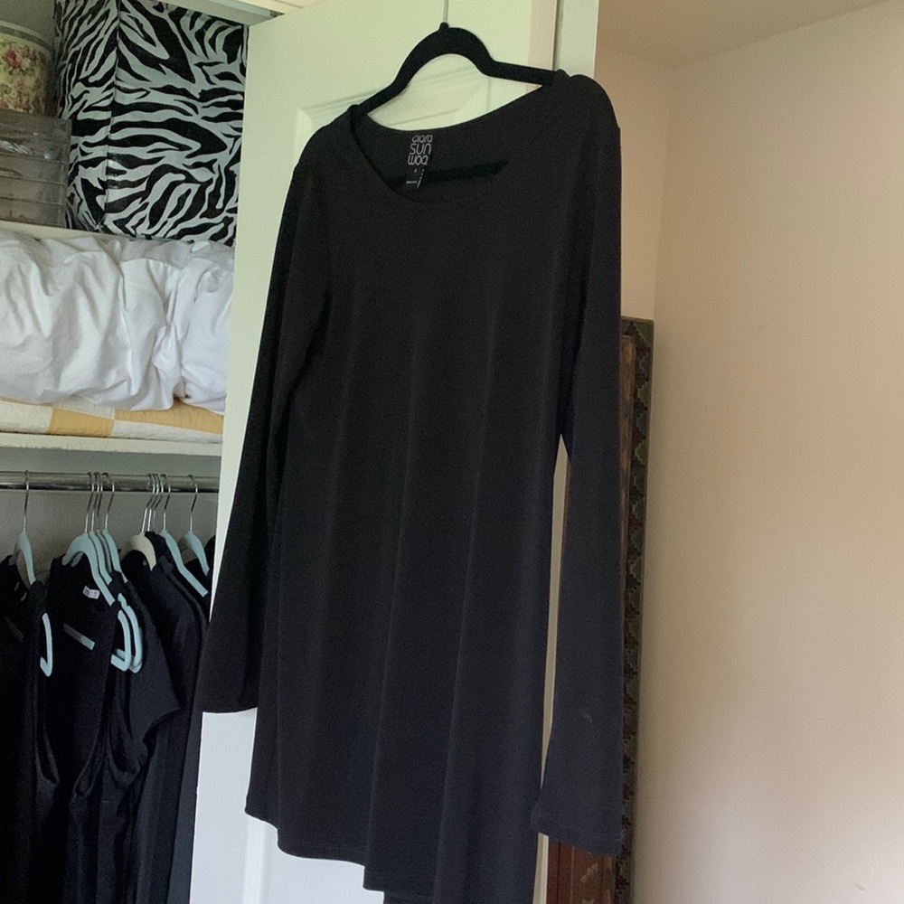 Clara Sun Woo black long sleeve tunic small